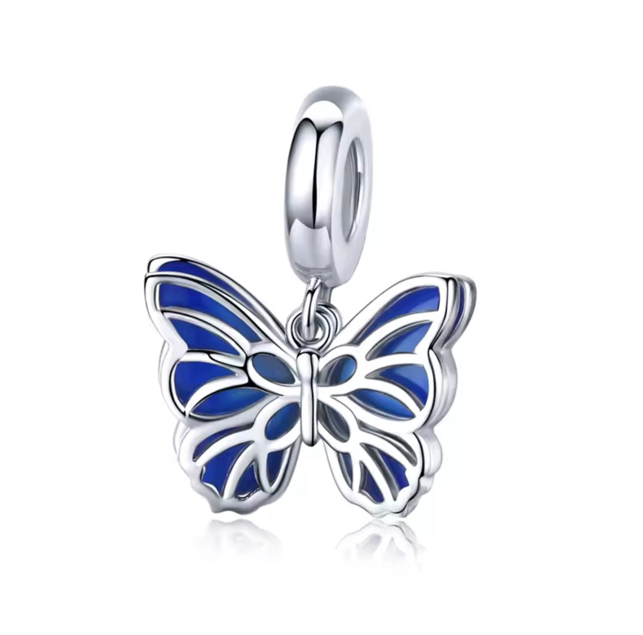 Layered Blue Butterfly Charm