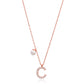 Letter Pearl Charm Necklace