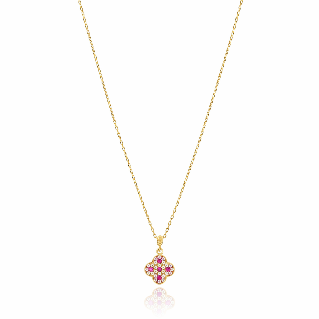Windsor Ruby Clover Necklace