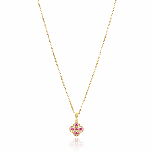 Windsor Ruby Clover Necklace