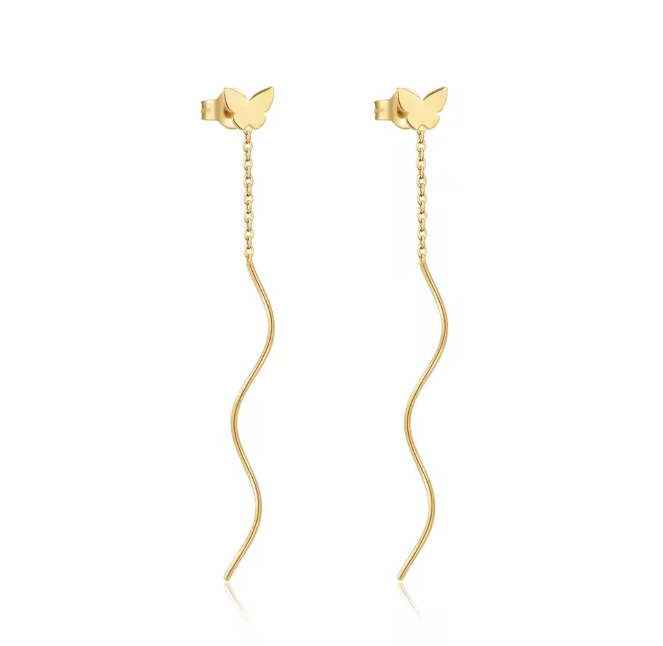 Cambria Butterfly Threader Earrings