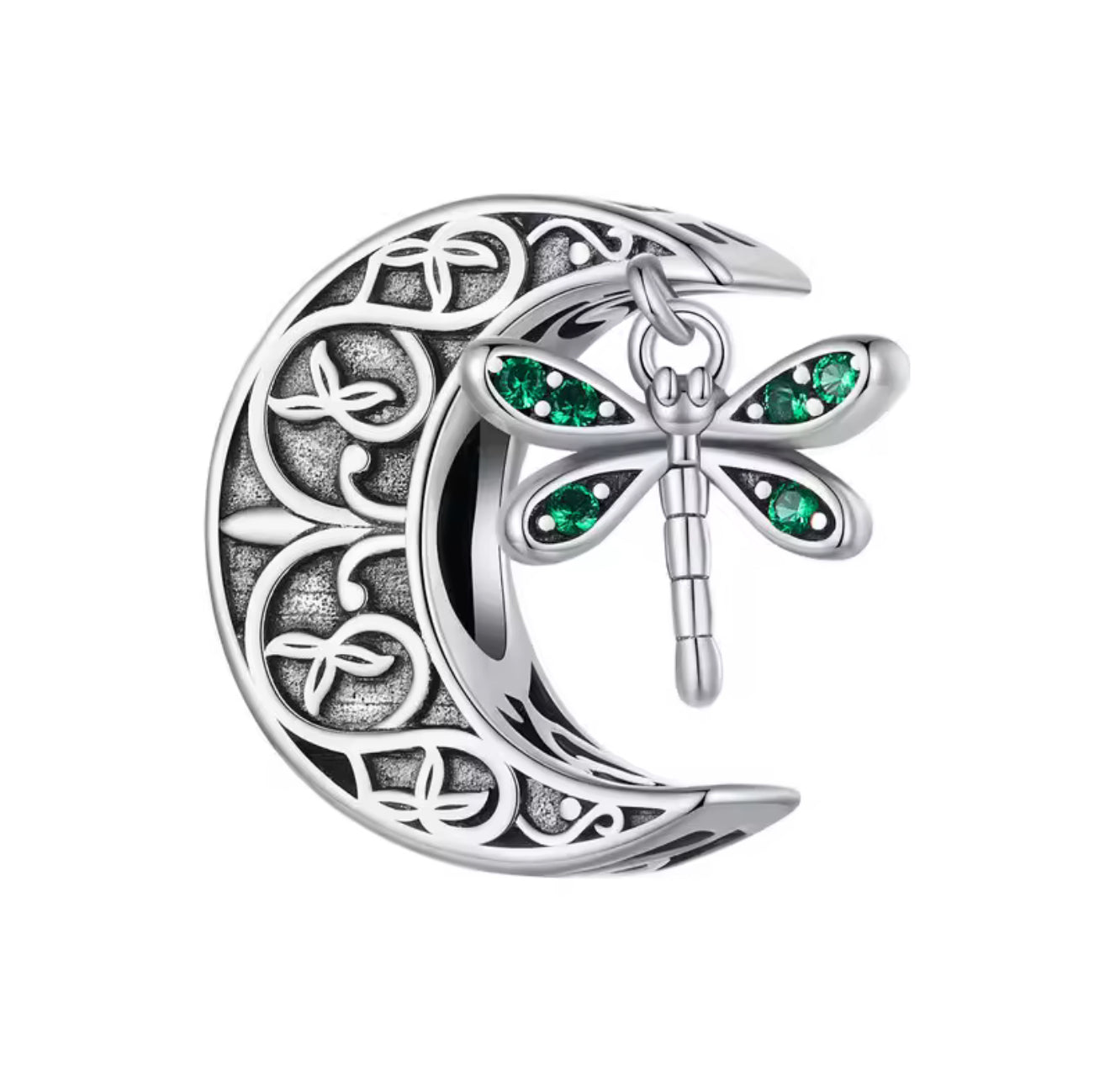 Dragonfly Moon Charm