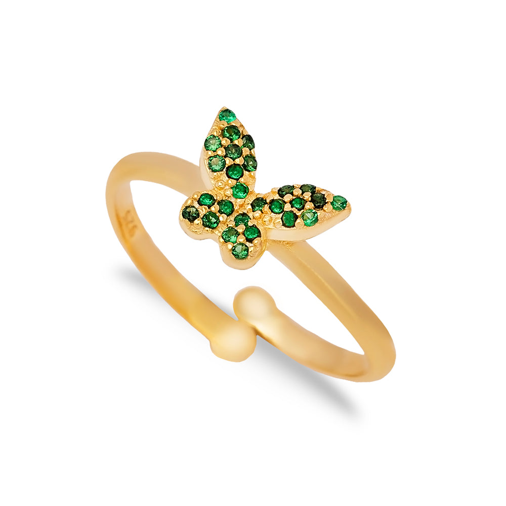 Aurelia Butterfly Ring Green