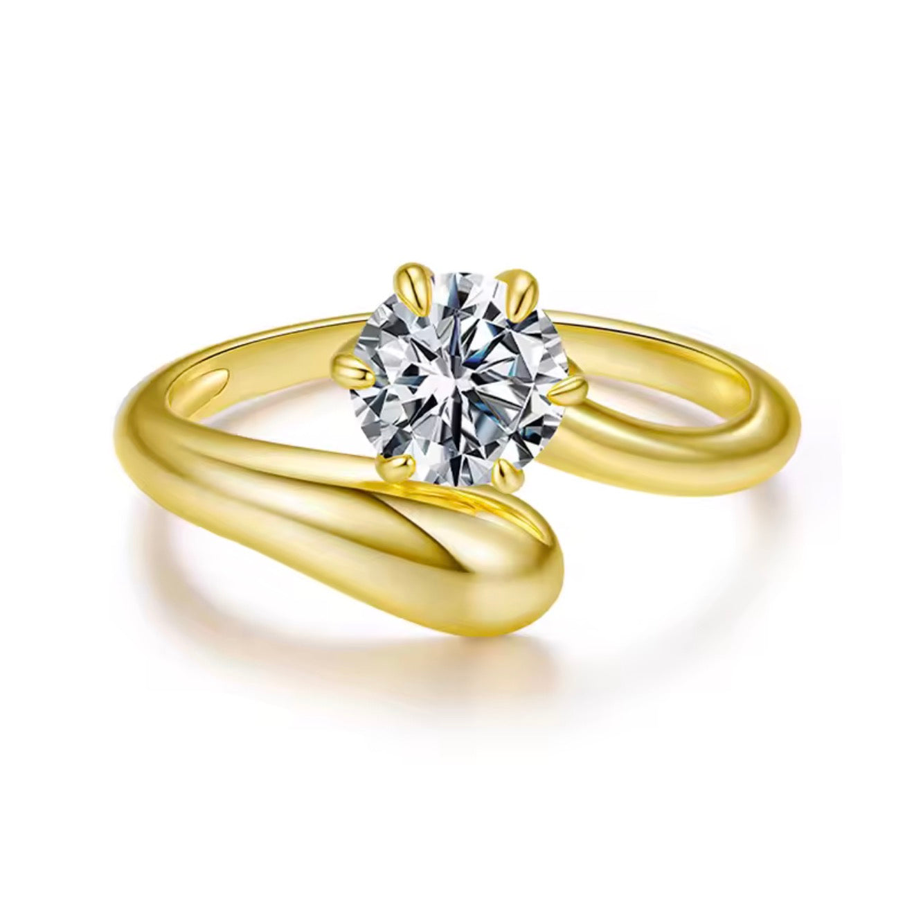 Francie Moissanite Ring (Gold)