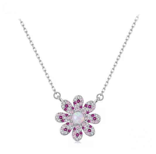 Fuchsia Flower Necklace