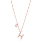 Letter Pearl Charm Necklace