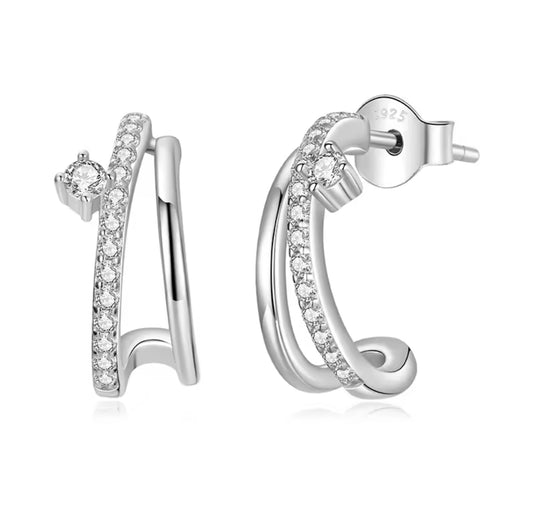 Narcissa Moissanite Hoop Earrings