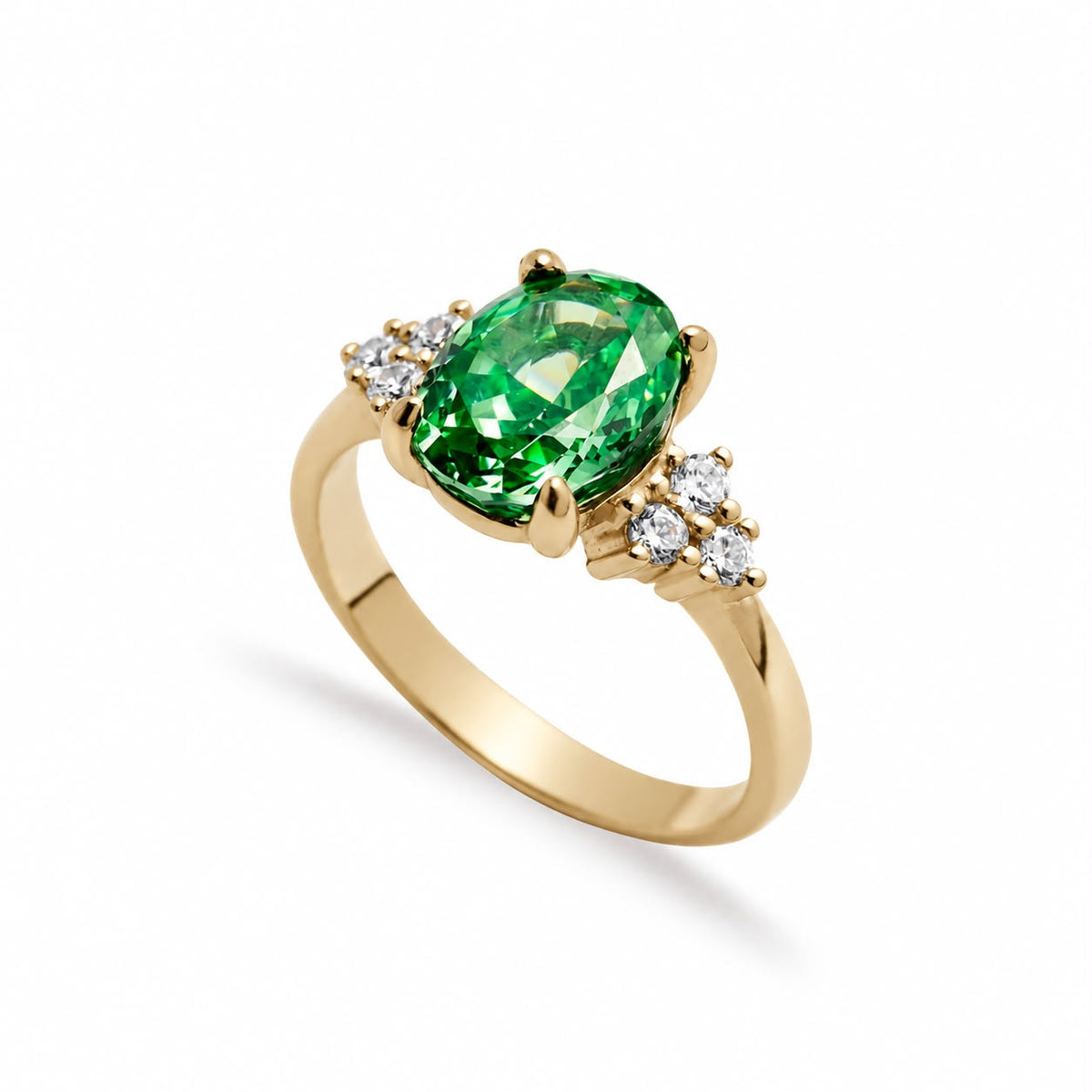 Amabel Emerald Gold Ring