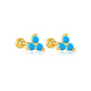 Venus Ball-back Stud Earrings - Turquoise