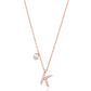 Letter Pearl Charm Necklace