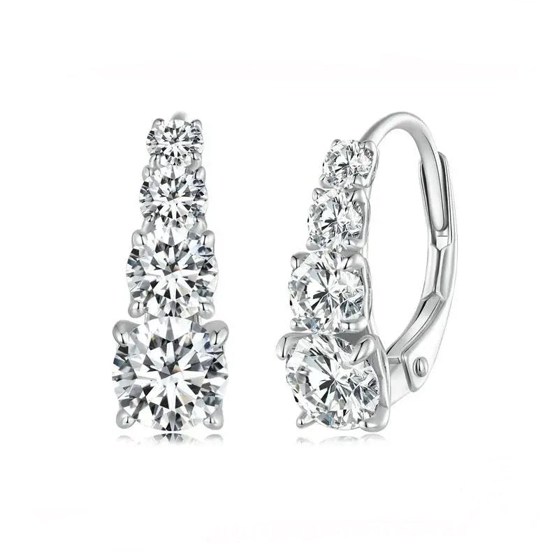 Thalia Moissanite Huggies