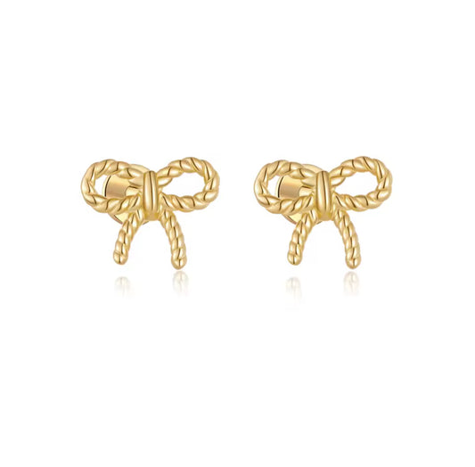 Lindie Bow Stud Earrings
