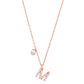 Letter Pearl Charm Necklace