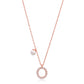 Letter Pearl Charm Necklace