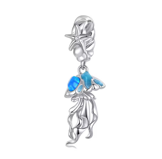 Opal Jellyfish Charm
