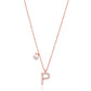 Letter Pearl Charm Necklace