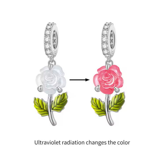 Pink UV Rose Charm