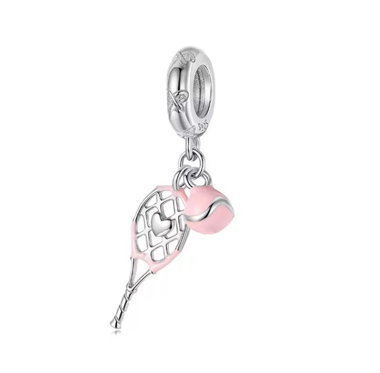 Pink Tennis Charm