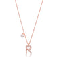 Letter Pearl Charm Necklace