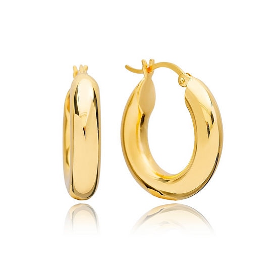 Regina Chunky Hoop Earrings 21mm