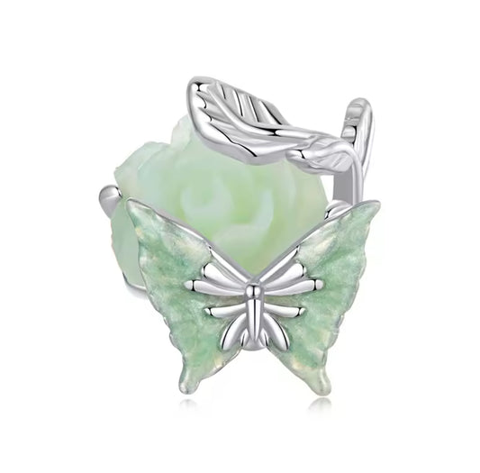 Rosa Butterflies Charm