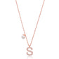 Letter Pearl Charm Necklace