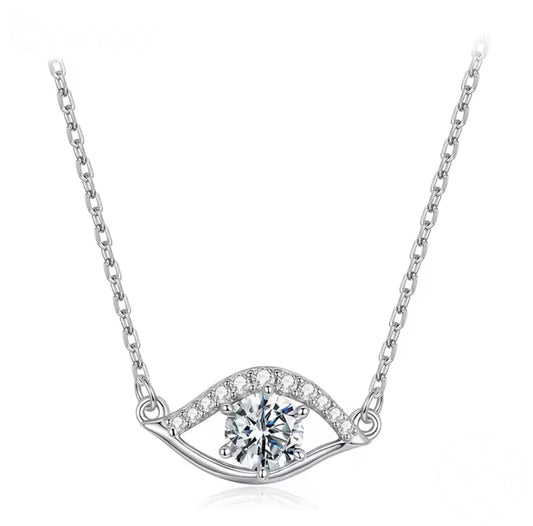Saylor Evil Eye Moissanite Necklace