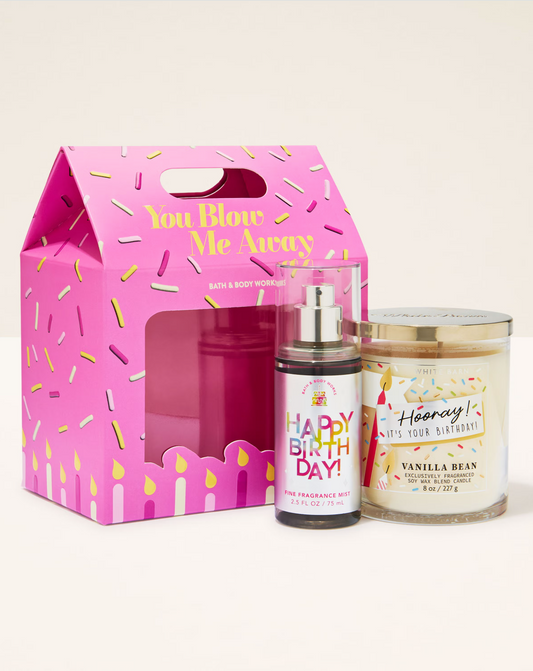 Birthday Vanilla Candle Gift set 2pcs