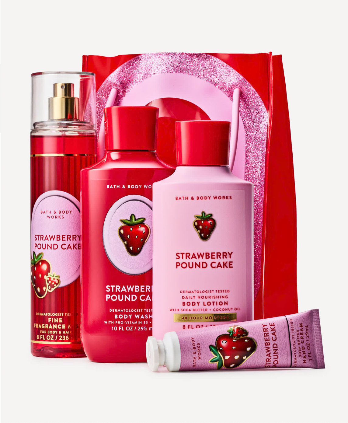 Strawberry Pound Cake Gift Set 4Pcs