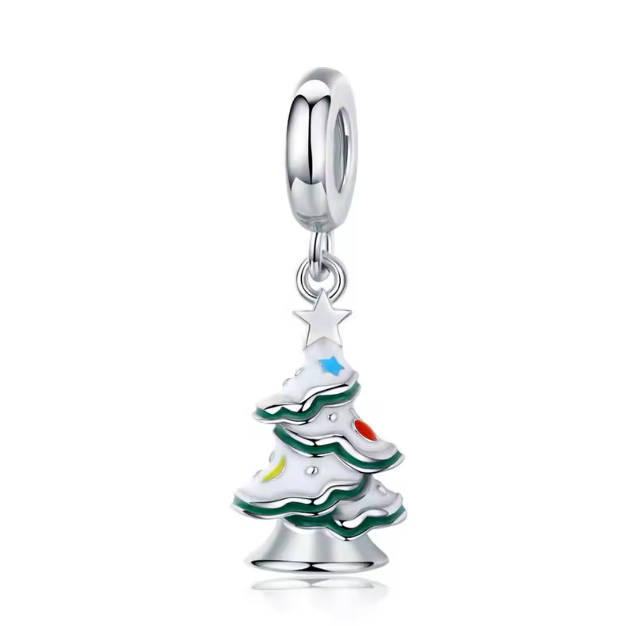 Snowy Christmas Tree Charm