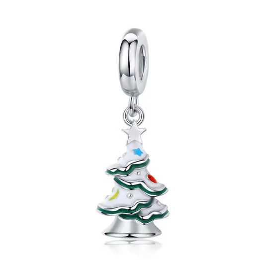 Snowy Christmas Tree Charm