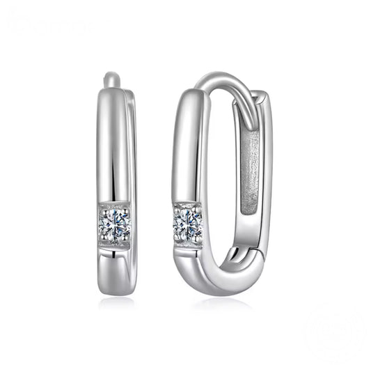 Amali Moissanite Huggies
