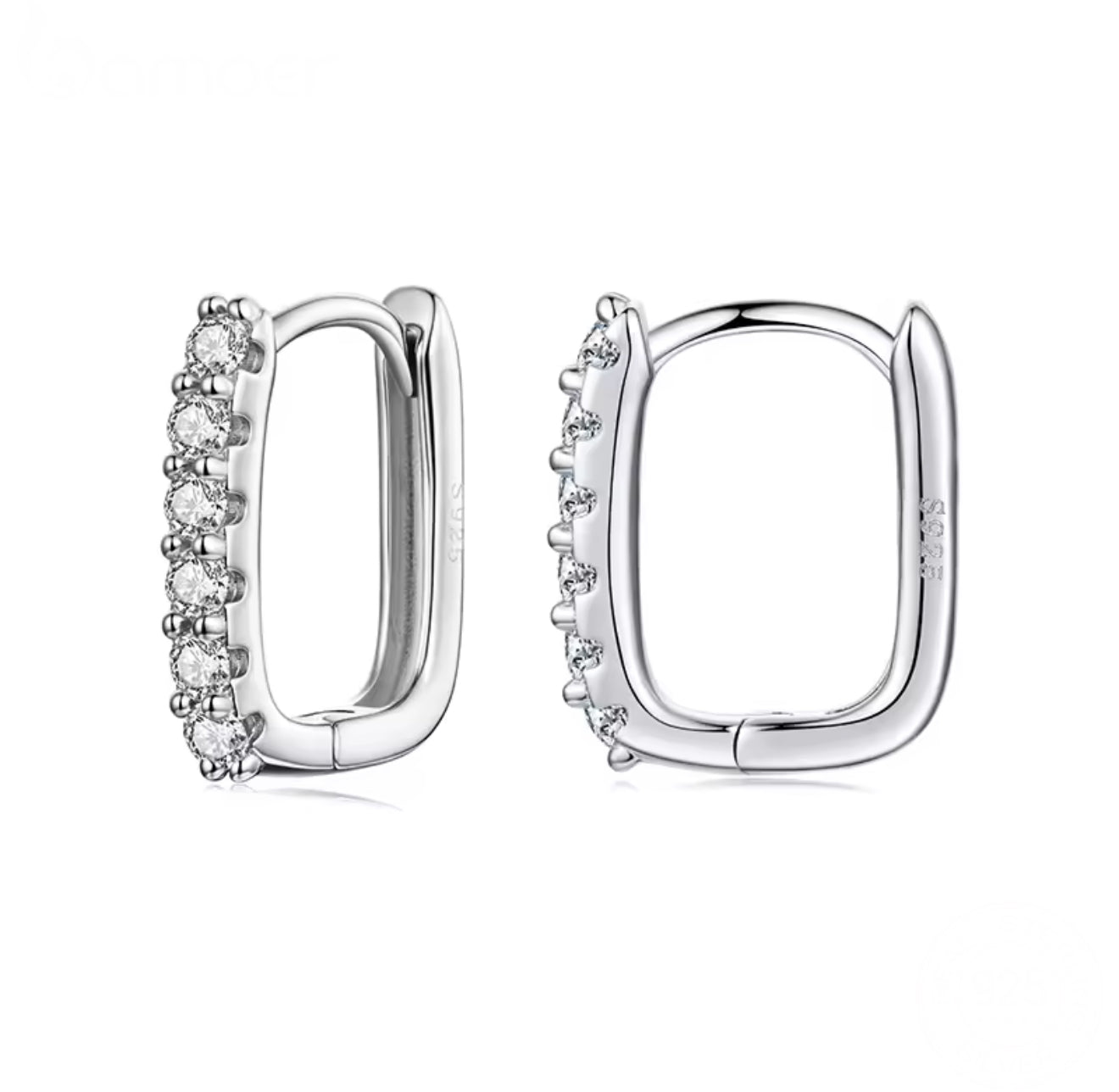 Amber Moissanite Earrings