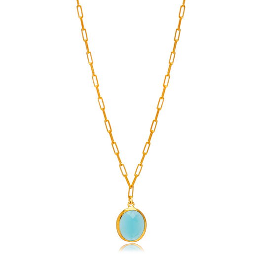 Anaya Aquamarine Quartz Necklace 2.0