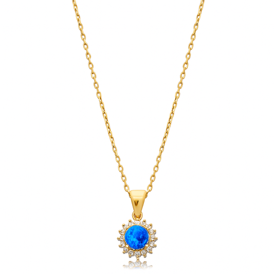 Andrea Blue Opal Necklace