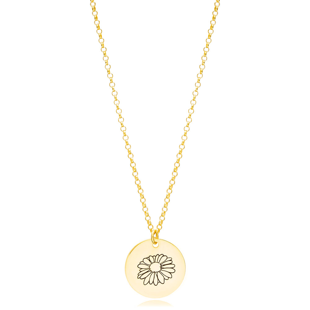 April Birth Month Flower Necklace - Daisy