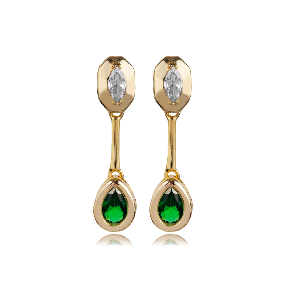 Audrey Emerald Earrings