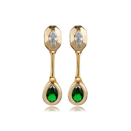 Audrey Emerald Earrings