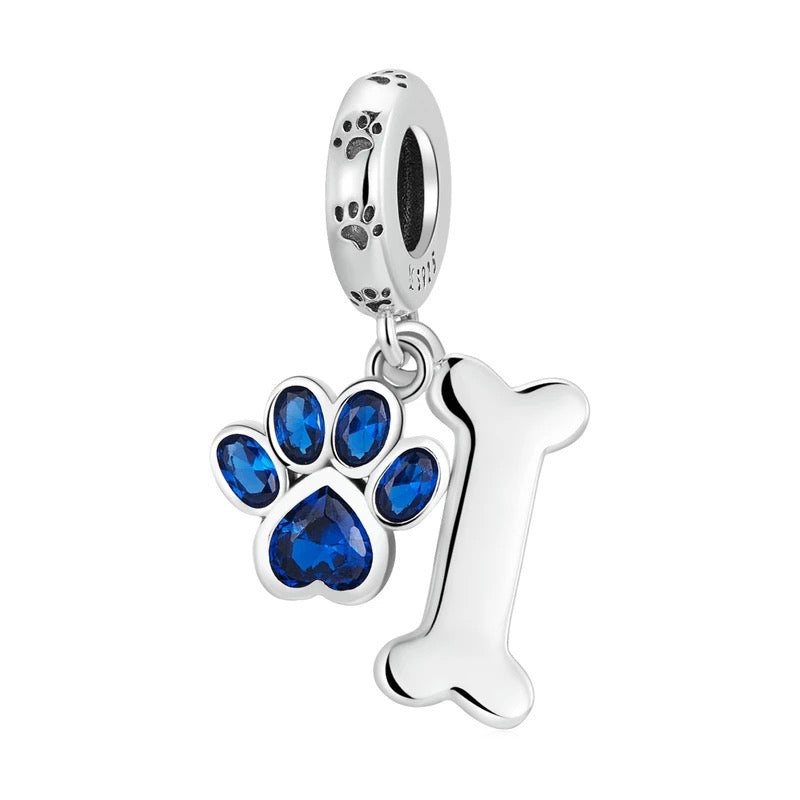 Rocky Paw Charm - Blue