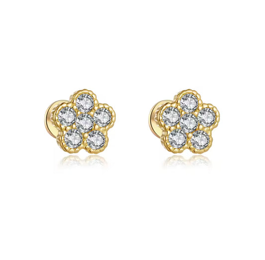 Camelia Flower Stud Earrings