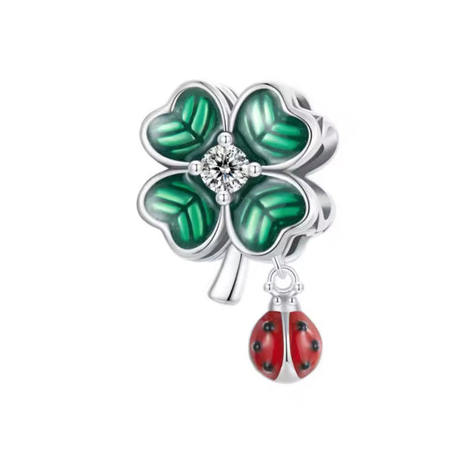 Clover Ladybug Charm