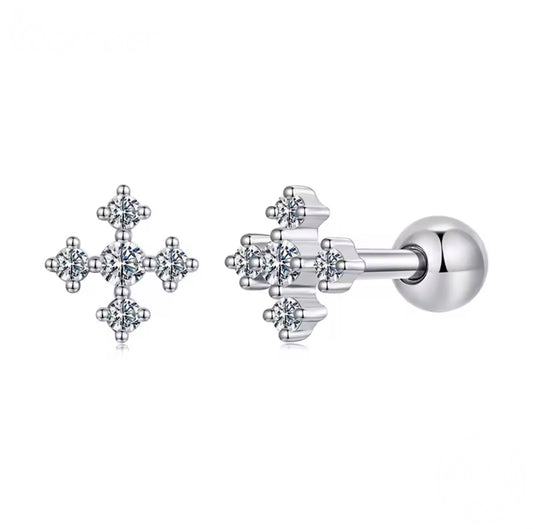 Elias Moissanite Stud Earrings
