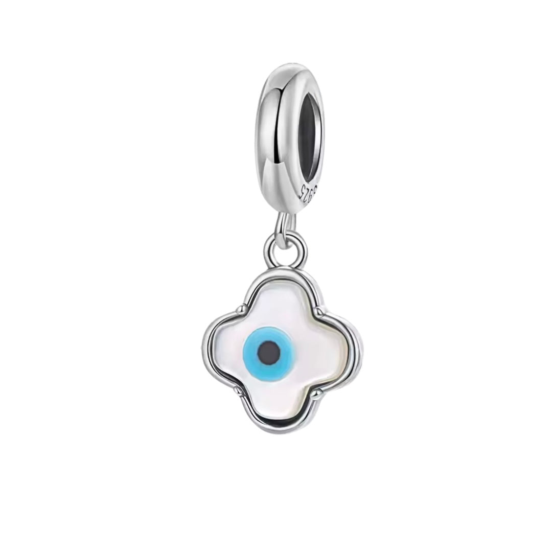 Evil Eye Clover Charm