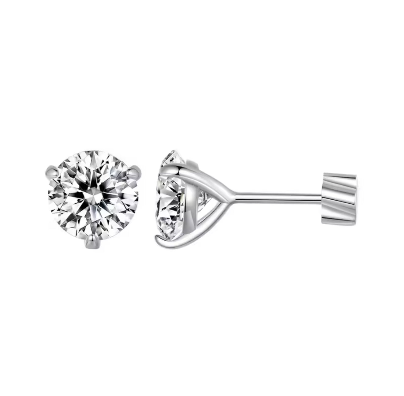 Gabriella 1ct Moissanite Stud Earrings