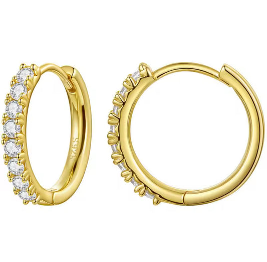 Georgiana Moissanite Hoop Earrings