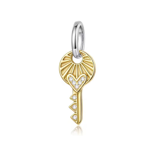 Golden Key Charm
