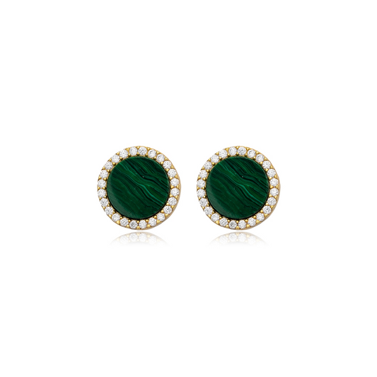 Helena Malachite Earrings