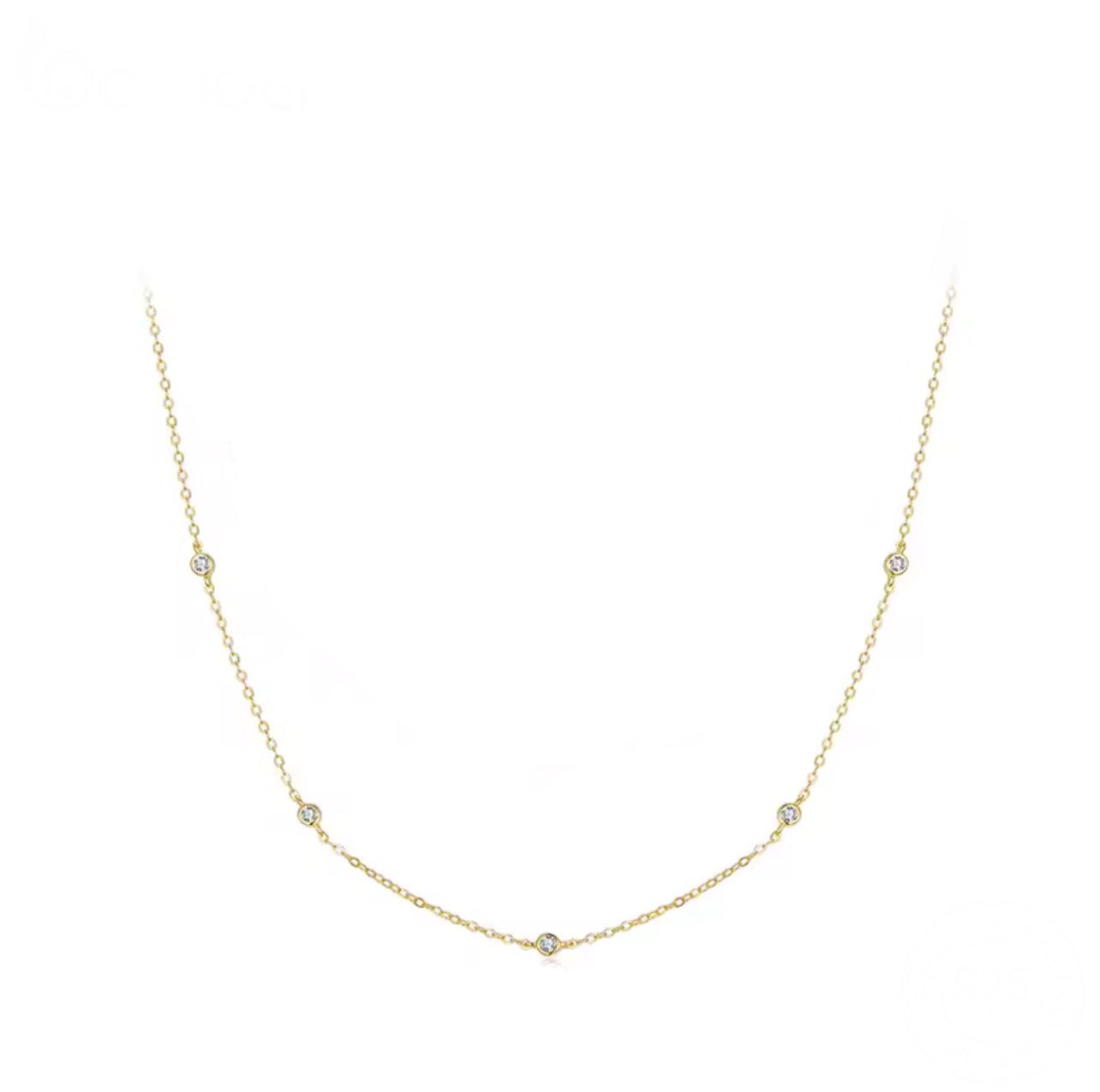 Iyana Moissanite Necklace (Gold)