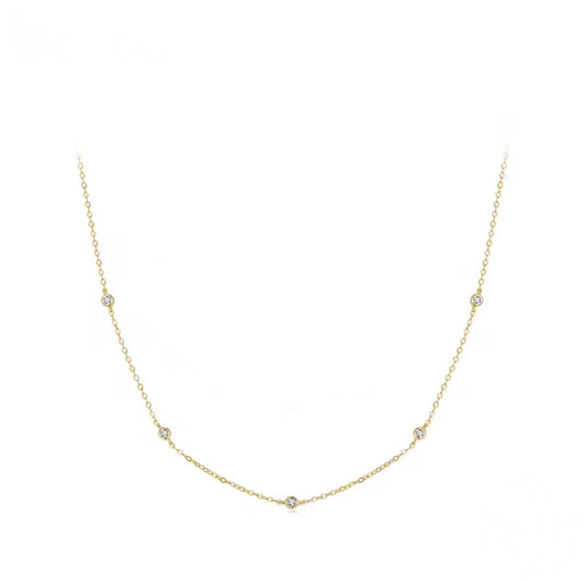 Iyana Moissanite Necklace (Gold)