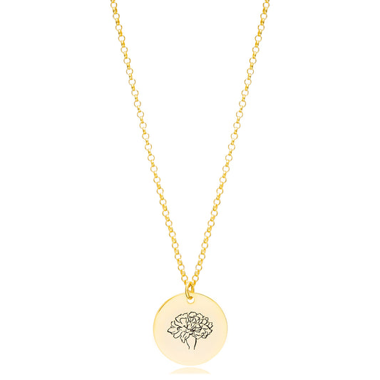 January Birth Month Flower Necklace - Carnation